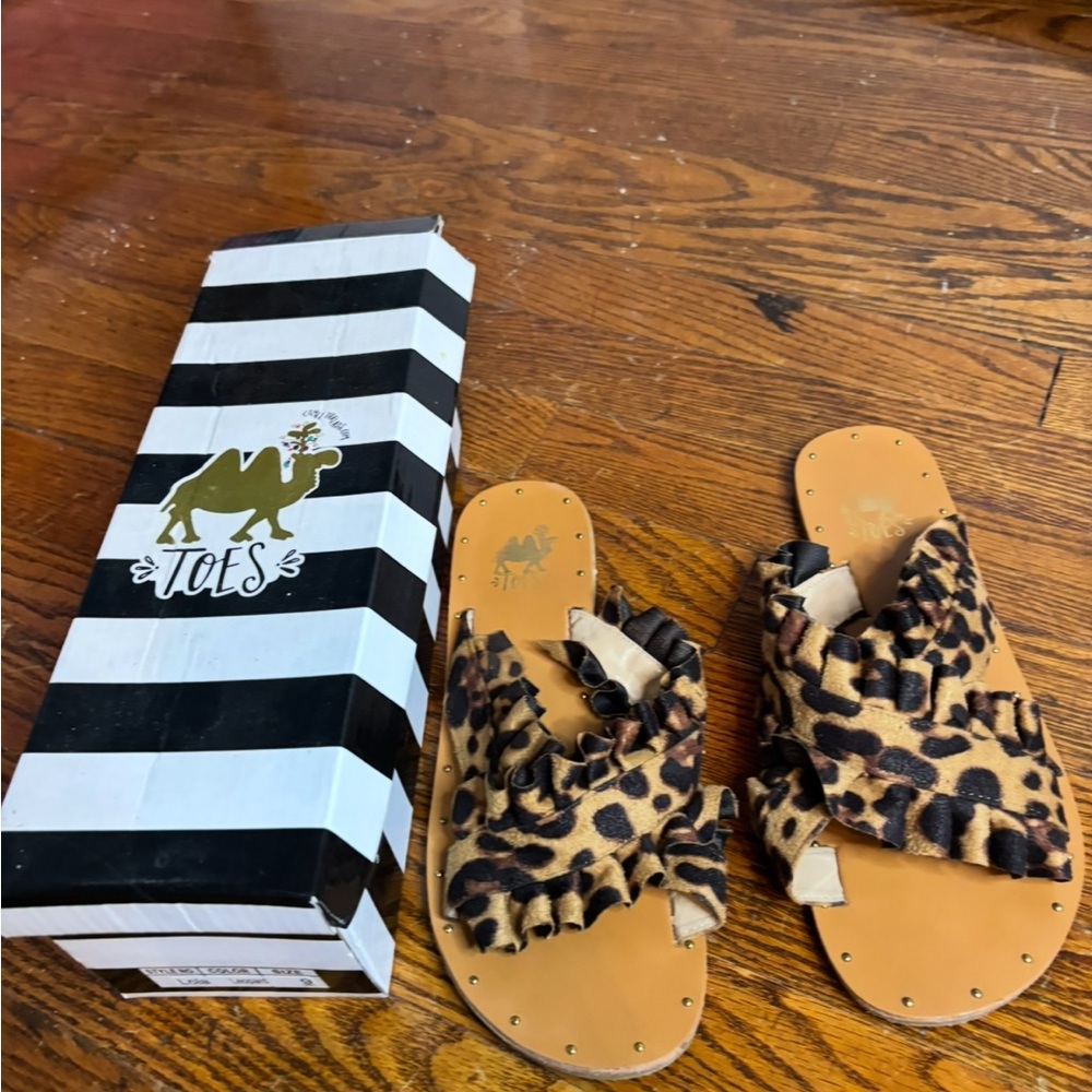 Lola Leopard Print Sandals